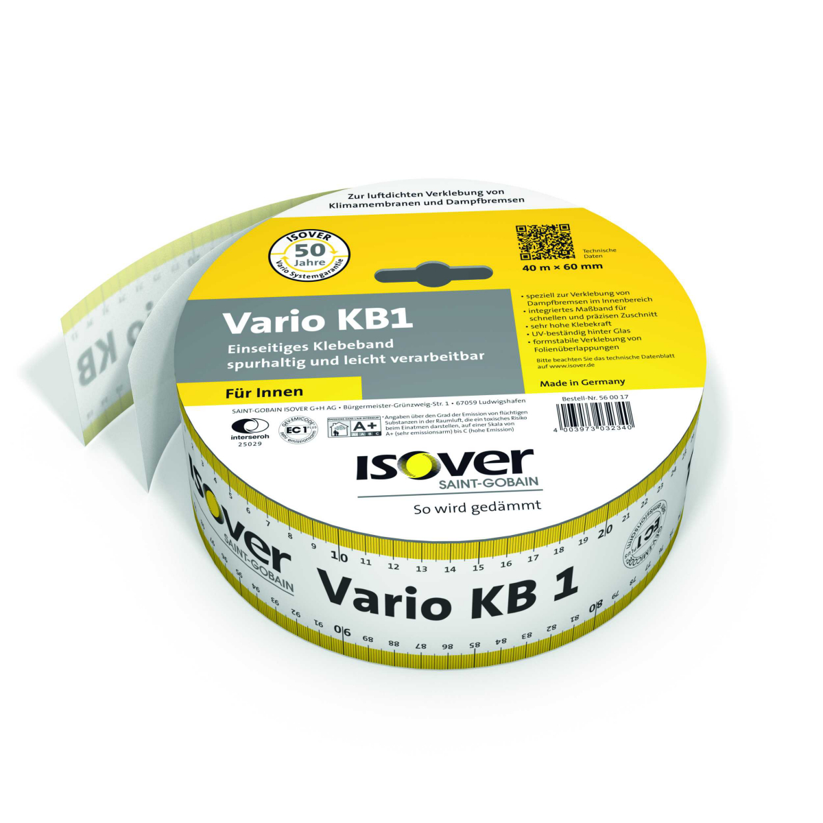 Isover Vario KB 1 Klebeband - 60 mm x 40 m  eins.